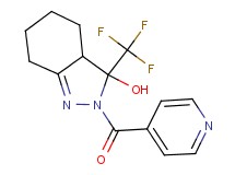 2-isonicotinoyl-3-(trifluoromethyl)-3,3a,4,5,6,7-hexahydro-2H-indazol-3-ol