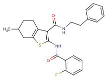 2-[(2-fluorobenzoyl)amino]-6-methyl-N-(2-phenylethyl)-4,5,6,7-tetrahydro-1-benzothiophene-3-carboxamide