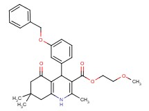 2-methoxyethyl 4-[3-(benzyloxy)phenyl]-2,7,7-trimethyl-5-oxo-1,4,5,6,7,8-hexahydro-3-quinolinecarboxylate