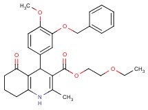 2-ethoxyethyl 4-[3-(benzyloxy)-4-methoxyphenyl]-2-methyl-5-oxo-1,4,5,6,7,8-hexahydro-3-quinolinecarboxylate