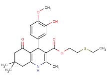 2-(ethylthio)ethyl 4-(3-hydroxy-4-methoxyphenyl)-2,7,7-trimethyl-5-oxo-1,4,5,6,7,8-hexahydro-3-quinolinecarboxylate