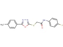 N-(4-fluorophenyl)-2-{[5-(4-methylphenyl)-1,3,4-oxadiazol-2-yl]thio}acetamide