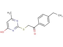 1-(4-ethylphenyl)-2-[(4-hydroxy-6-methyl-2-pyrimidinyl)thio]ethanone