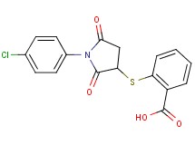 2-{[1-(4-chlorophenyl)-2,5-dioxo-3-pyrrolidinyl]thio}benzoic acid