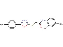 N-(2-bromo-4-methylphenyl)-2-{[5-(4-methylphenyl)-1,3,4-oxadiazol-2-yl]thio}acetamide