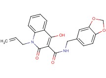 1-allyl-N-(1,3-benzodioxol-5-ylmethyl)-4-hydroxy-2-oxo-1,2-dihydro-3-quinolinecarboxamide