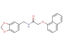 N-(1,3-benzodioxol-5-ylmethyl)-2-(1-naphthyloxy)acetamide