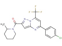 5-(4-chlorophenyl)-2-[(2-methyl-1-piperidinyl)carbonyl]-7-(trifluoromethyl)pyrazolo[1,5-a]pyrimidine