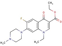 ethyl 1-ethyl-6-fluoro-7-(4-methyl-1-piperazinyl)-4-oxo-1,4-dihydro-3-quinolinecarboxylate
