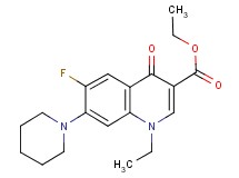 ethyl 1-ethyl-6-fluoro-4-oxo-7-(1-piperidinyl)-1,4-dihydro-3-quinolinecarboxylate