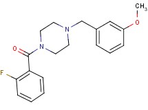 1-(2-fluorobenzoyl)-4-(3-methoxybenzyl)piperazine