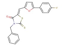 3-benzyl-5-{[5-(4-fluorophenyl)-2-furyl]methylene}-2-thioxo-1,3-thiazolidin-4-one