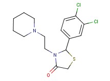 2-(3,4-dichlorophenyl)-3-[2-(1-piperidinyl)ethyl]-1,3-thiazolidin-4-one hydrochloride