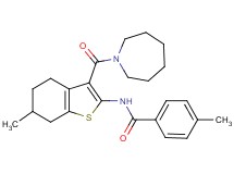 N-[3-(1-azepanylcarbonyl)-6-methyl-4,5,6,7-tetrahydro-1-benzothien-2-yl]-4-methylbenzamide