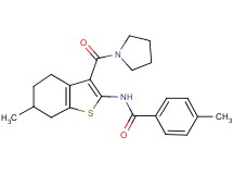 4-methyl-N-[6-methyl-3-(1-pyrrolidinylcarbonyl)-4,5,6,7-tetrahydro-1-benzothien-2-yl]benzamide