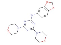 N-1,3-benzodioxol-5-yl-4,6-di-4-morpholinyl-1,3,5-triazin-2-amine