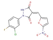 1-(3-chloro-4-fluorophenyl)-4-[(5-nitro-2-furyl)methylene]-3,5-pyrazolidinedione