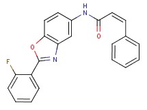 N-[2-(2-fluorophenyl)-1,3-benzoxazol-5-yl]-3-phenylacrylamide