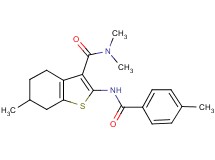 N,N,6-trimethyl-2-[(4-methylbenzoyl)amino]-4,5,6,7-tetrahydro-1-benzothiophene-3-carboxamide