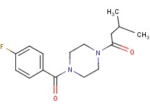 1-(4-fluorobenzoyl)-4-(3-methylbutanoyl)piperazine