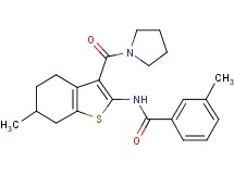 3-methyl-N-[6-methyl-3-(1-pyrrolidinylcarbonyl)-4,5,6,7-tetrahydro-1-benzothien-2-yl]benzamide