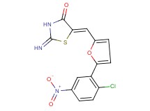 5-{[5-(2-chloro-5-nitrophenyl)-2-furyl]methylene}-2-imino-1,3-thiazolidin-4-one