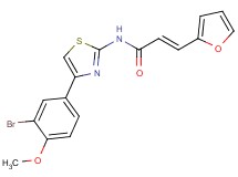 N-[4-(3-bromo-4-methoxyphenyl)-1,3-thiazol-2-yl]-3-(2-furyl)acrylamide