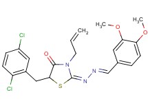 3,4-dimethoxybenzaldehyde [3-allyl-5-(2,5-dichlorobenzyl)-4-oxo-1,3-thiazolidin-2-ylidene]hydrazone