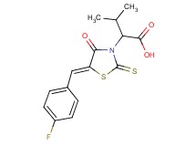 2-[5-(4-fluorobenzylidene)-4-oxo-2-thioxo-1,3-thiazolidin-3-yl]-3-methylbutanoic acid