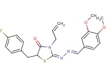 3,4-dimethoxybenzaldehyde [3-allyl-5-(4-fluorobenzyl)-4-oxo-1,3-thiazolidin-2-ylidene]hydrazone
