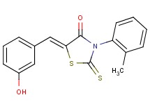 5-(3-hydroxybenzylidene)-3-(2-methylphenyl)-2-thioxo-1,3-thiazolidin-4-one