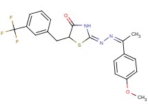 5-[3-(trifluoromethyl)benzyl]-1,3-thiazolidine-2,4-dione 2-{[1-(4-methoxyphenyl)ethylidene]hydrazone}