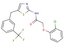 2-(2-chlorophenoxy)-N-{5-[3-(trifluoromethyl)benzyl]-1,3-thiazol-2-yl}acetamide