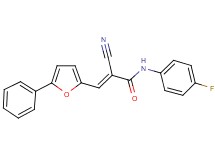 2-cyano-N-(4-fluorophenyl)-3-(5-phenyl-2-furyl)acrylamide