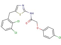 2-(4-chlorophenoxy)-N-[5-(2,3-dichlorobenzyl)-1,3-thiazol-2-yl]acetamide