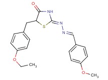 4-methoxybenzaldehyde [5-(4-ethoxybenzyl)-4-oxo-1,3-thiazolidin-2-ylidene]hydrazone