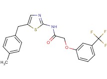 N-[5-(4-methylbenzyl)-1,3-thiazol-2-yl]-2-[3-(trifluoromethyl)phenoxy]acetamide