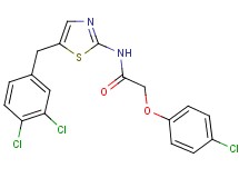 2-(4-chlorophenoxy)-N-[5-(3,4-dichlorobenzyl)-1,3-thiazol-2-yl]acetamide