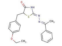 5-(4-ethoxybenzyl)-1,3-thiazolidine-2,4-dione 2-[(1-phenylethylidene)hydrazone]