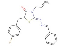 benzaldehyde [3-allyl-5-(4-fluorobenzyl)-4-oxo-1,3-thiazolidin-2-ylidene]hydrazone