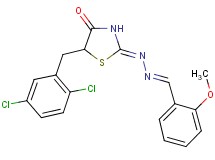 2-methoxybenzaldehyde [5-(2,5-dichlorobenzyl)-4-oxo-1,3-thiazolidin-2-ylidene]hydrazone