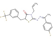 3-allyl-5-[3-(trifluoromethyl)benzyl]-1,3-thiazolidine-2,4-dione 2-{[1-(4-fluorophenyl)ethylidene]hydrazone}