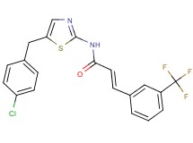 N-[5-(4-chlorobenzyl)-1,3-thiazol-2-yl]-3-[3-(trifluoromethyl)phenyl]acrylamide