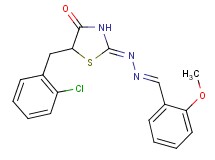 2-methoxybenzaldehyde [5-(2-chlorobenzyl)-4-oxo-1,3-thiazolidin-2-ylidene]hydrazone