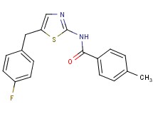 N-[5-(4-fluorobenzyl)-1,3-thiazol-2-yl]-4-methylbenzamide