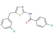 4-chloro-N-[5-(3-chlorobenzyl)-1,3-thiazol-2-yl]benzamide