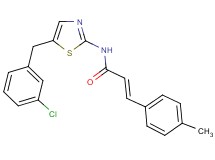 N-[5-(3-chlorobenzyl)-1,3-thiazol-2-yl]-3-(4-methylphenyl)acrylamide