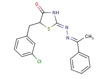 5-(3-chlorobenzyl)-1,3-thiazolidine-2,4-dione 2-[(1-phenylethylidene)hydrazone]