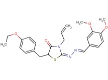 3,4-dimethoxybenzaldehyde [3-allyl-5-(4-ethoxybenzyl)-4-oxo-1,3-thiazolidin-2-ylidene]hydrazone