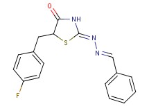 benzaldehyde [5-(4-fluorobenzyl)-4-oxo-1,3-thiazolidin-2-ylidene]hydrazone